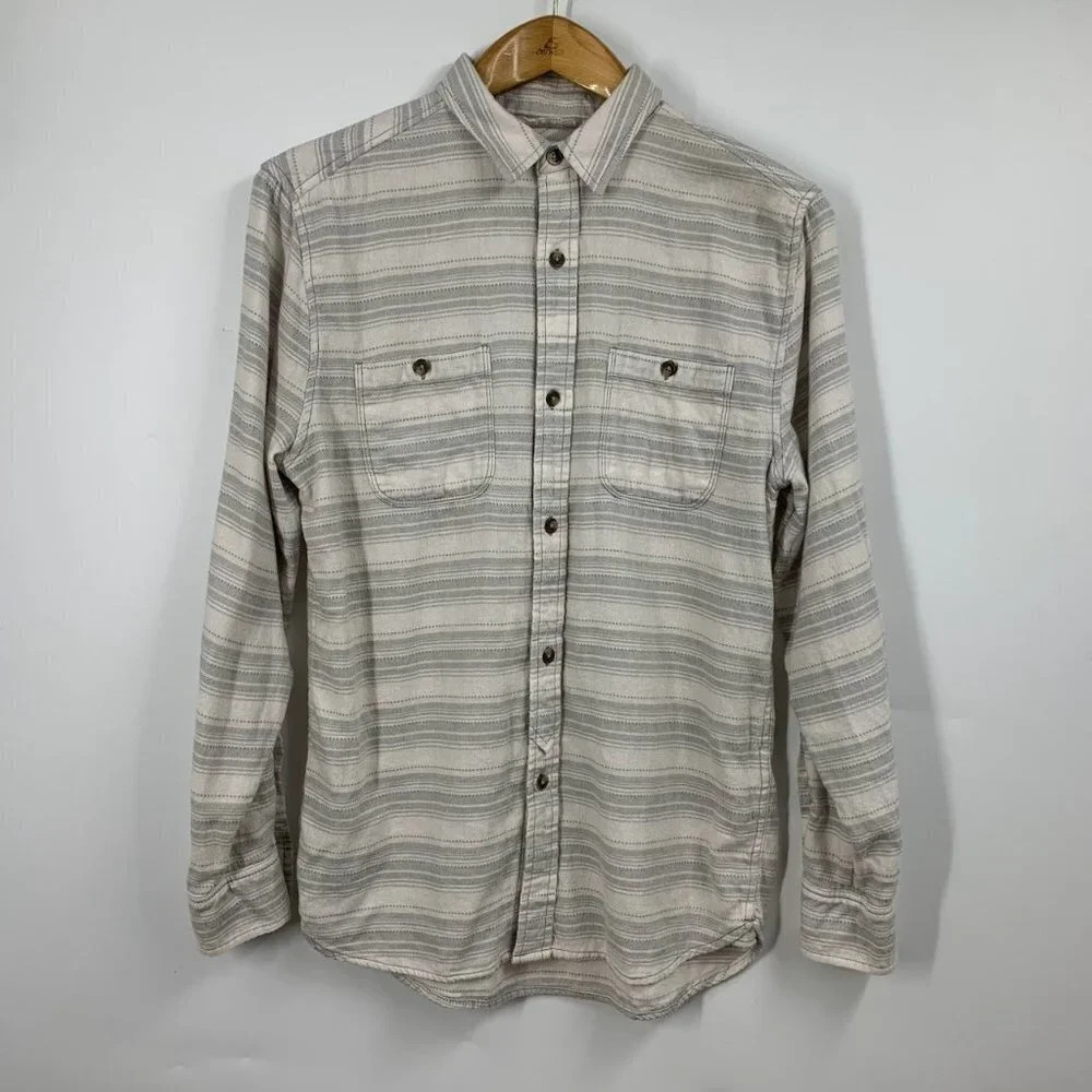 Golden By Tna Aritzia Women's Striped Flannel Button Up Long Sleeve Shirt Size S